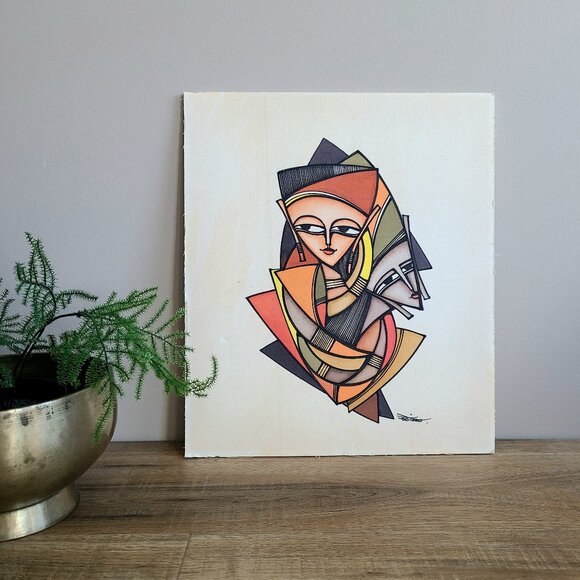 Abstract painting. Signed by artist. - Picture 1 of 5